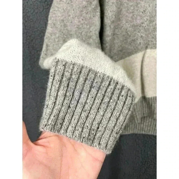 Gap Lambswool Sweater Men's Donegal Eng Stripe XL Gray - Picture 10 of 12